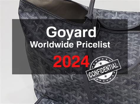 goyard luggage price|goyard price list 2024.